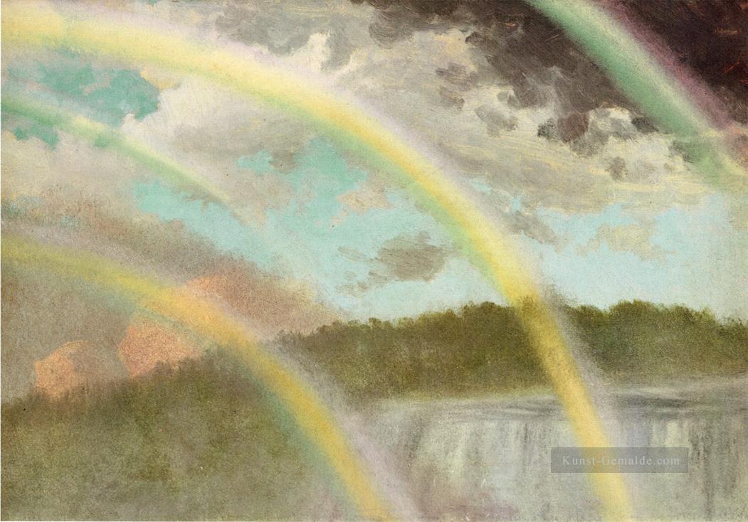 Vier Rainbows über Niagara Falls Albert Bier Landschaft Ölgemälde